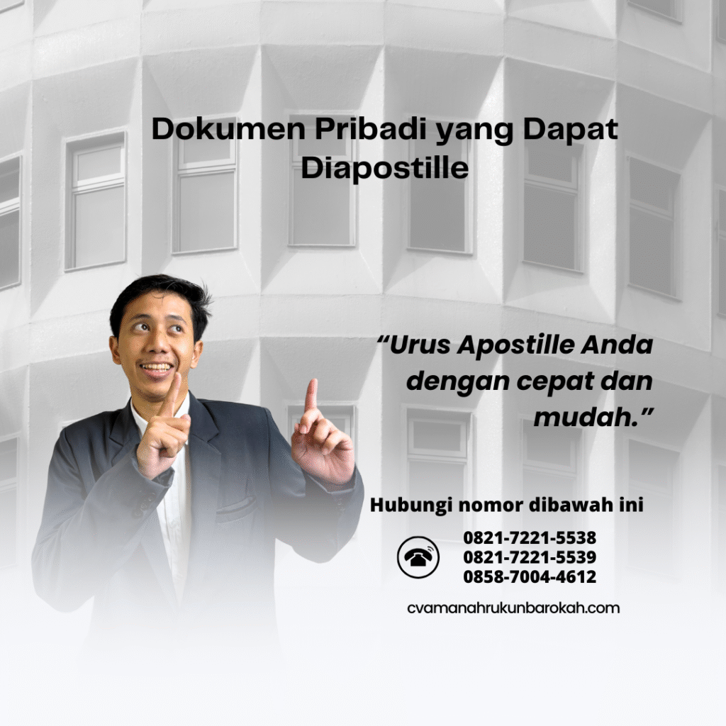 Dokumen Pribadi yang Dapat Diapostille