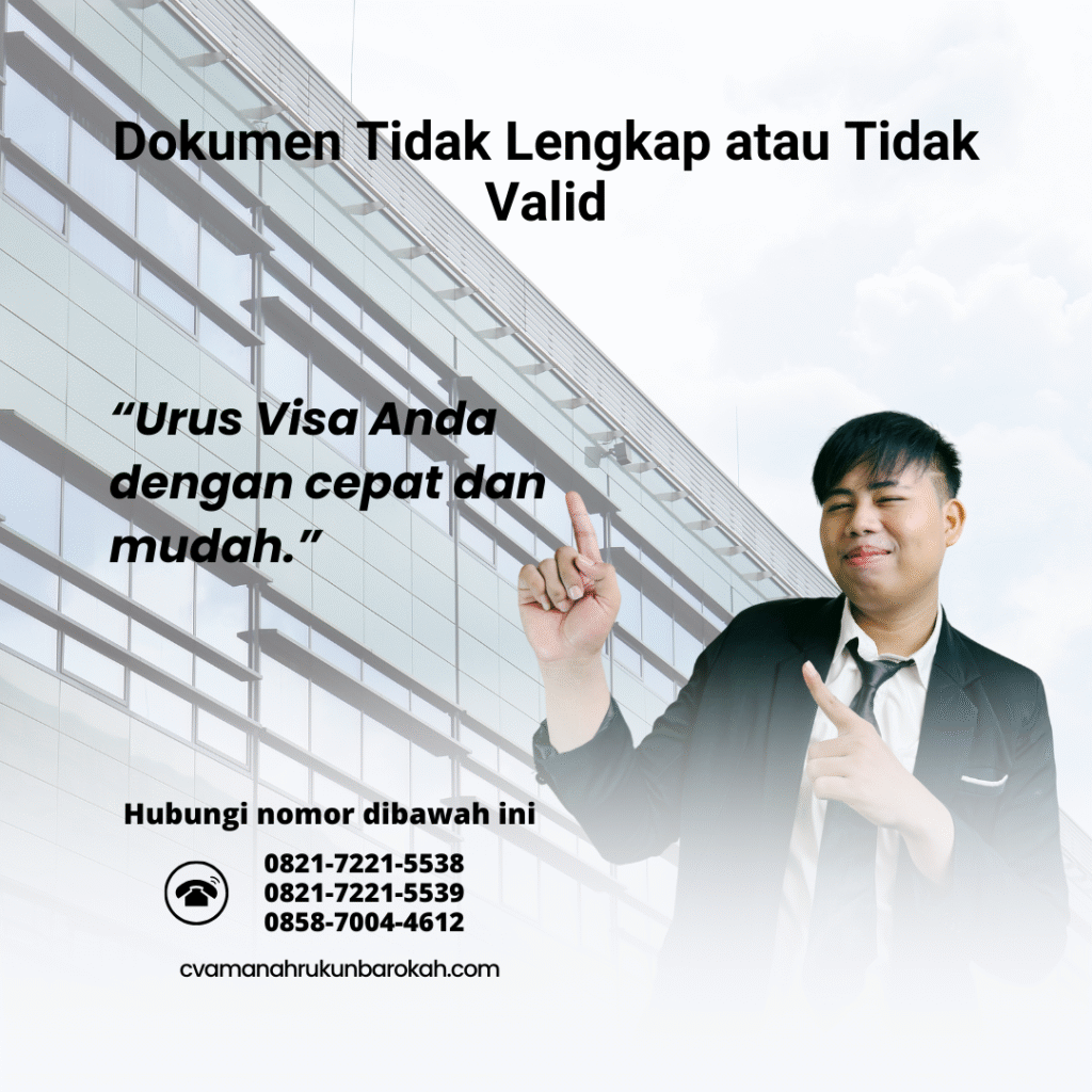 Dokumen Tidak Lengkap atau Tidak Valid