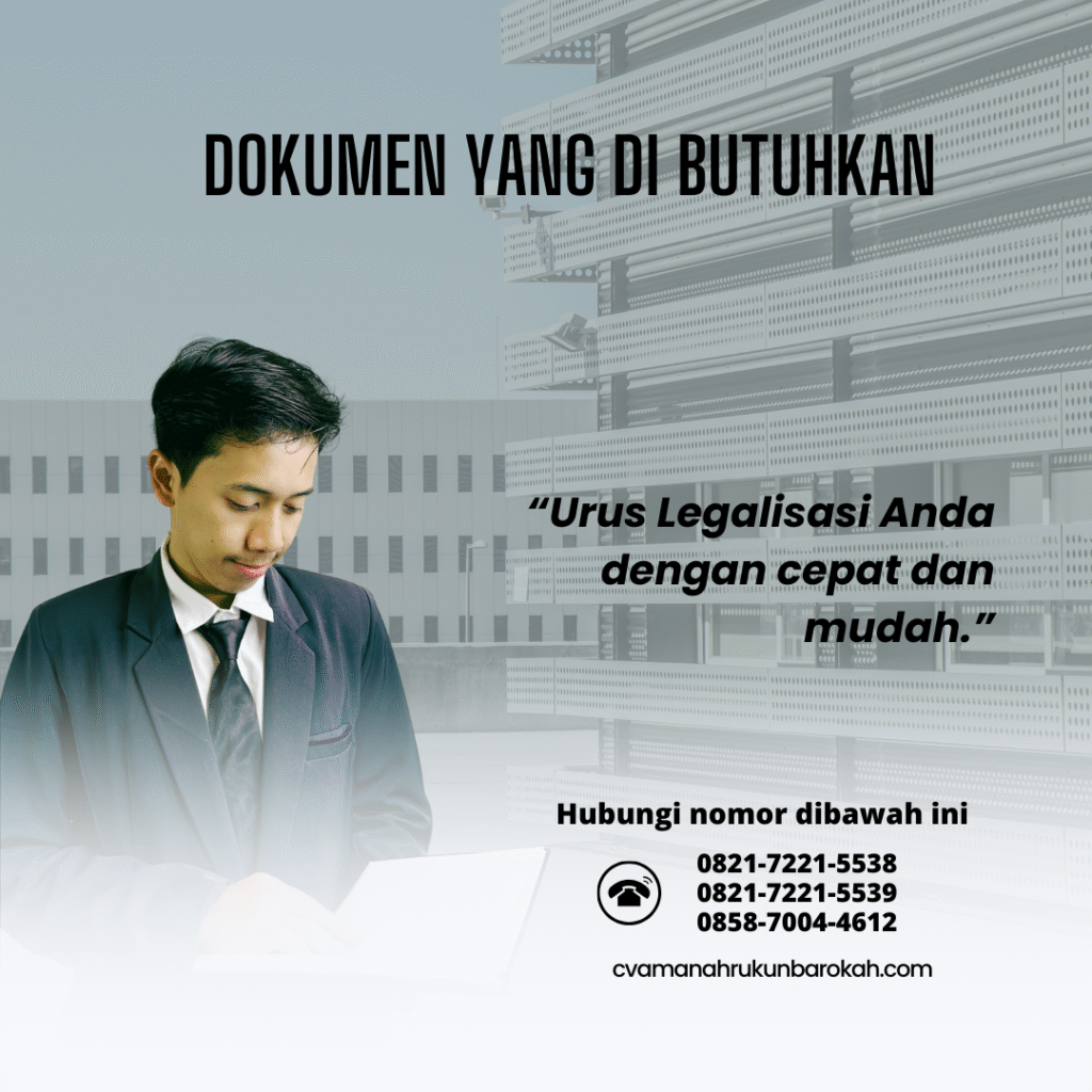 Dokumen yang Di butuhkan Dokumen yang Di butuhkan