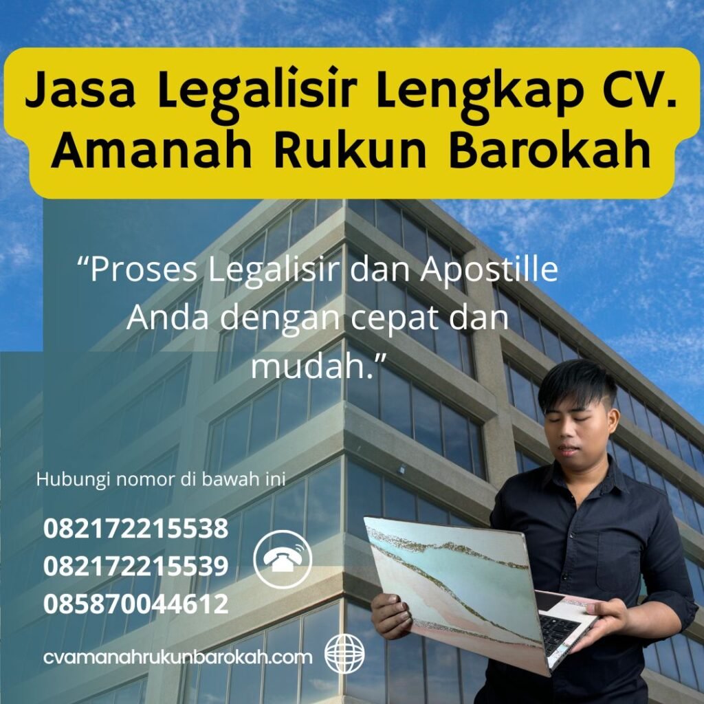 Jasa Legalisir Lengkap CV. Amanah Rukun Barokah (1)