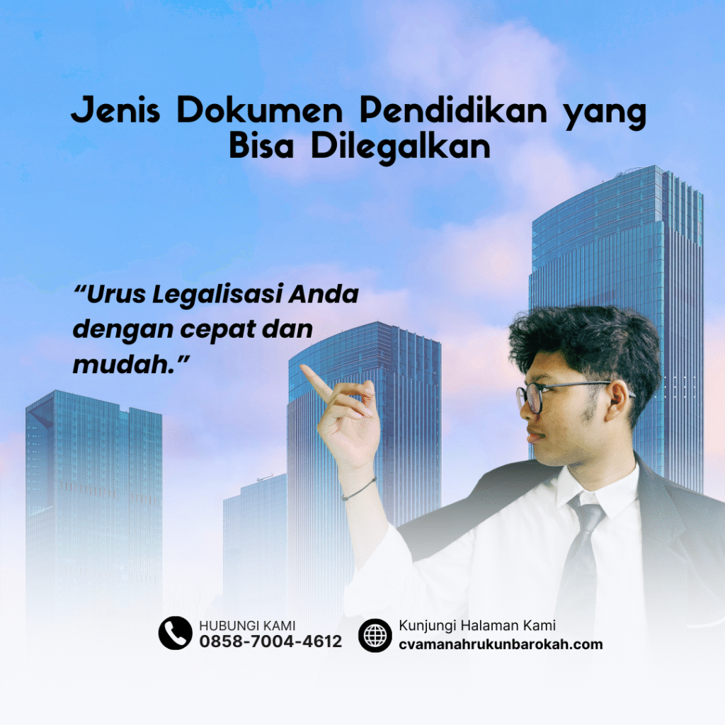 Jenis Dokumen Pendidikan yang Bisa Dilegalkan