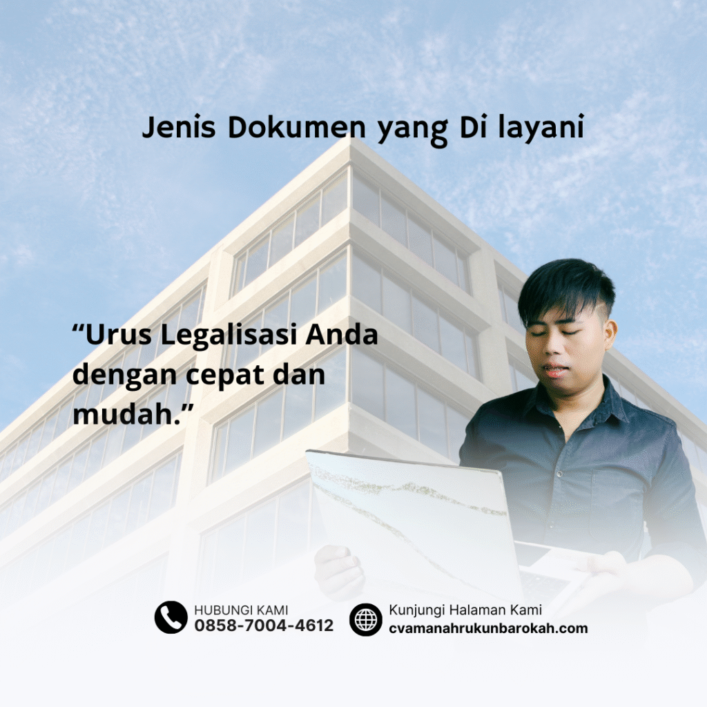 Jenis Dokumen yang Di layani