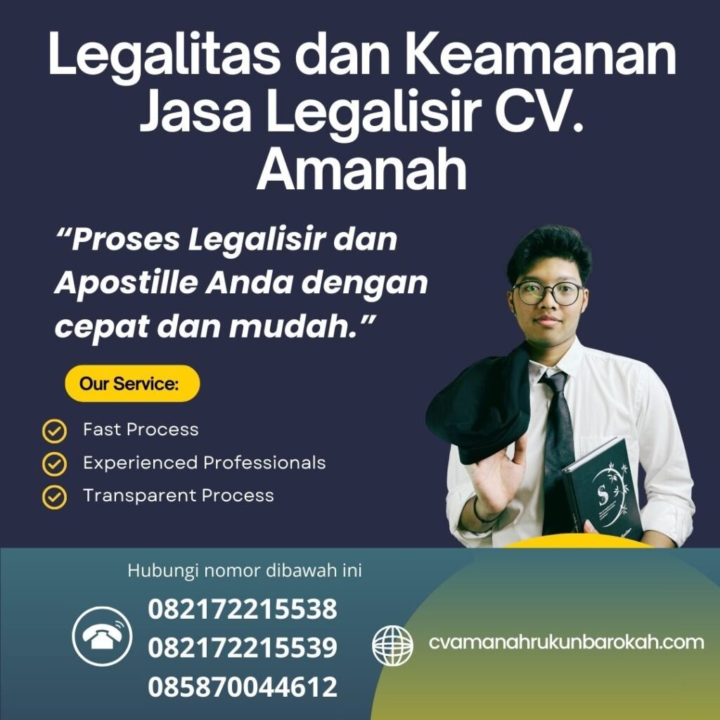 Legalitas dan Keamanan Jasa Legalisir CV. Amanah (1)