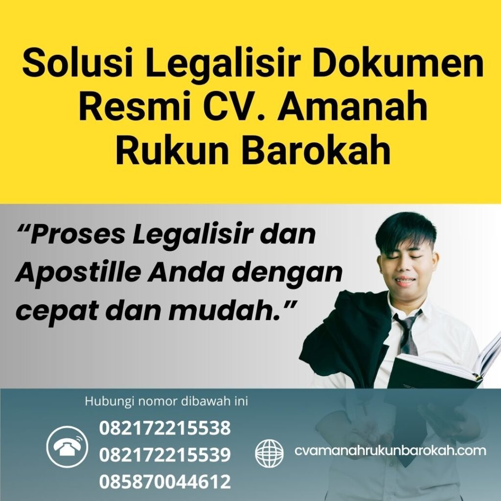 Solusi Legalisir Dokumen Resmi CV. Amanah Rukun Barokah (1)