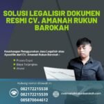 Solusi Legalisir Dokumen Resmi CV. Amanah Rukun Barokah
