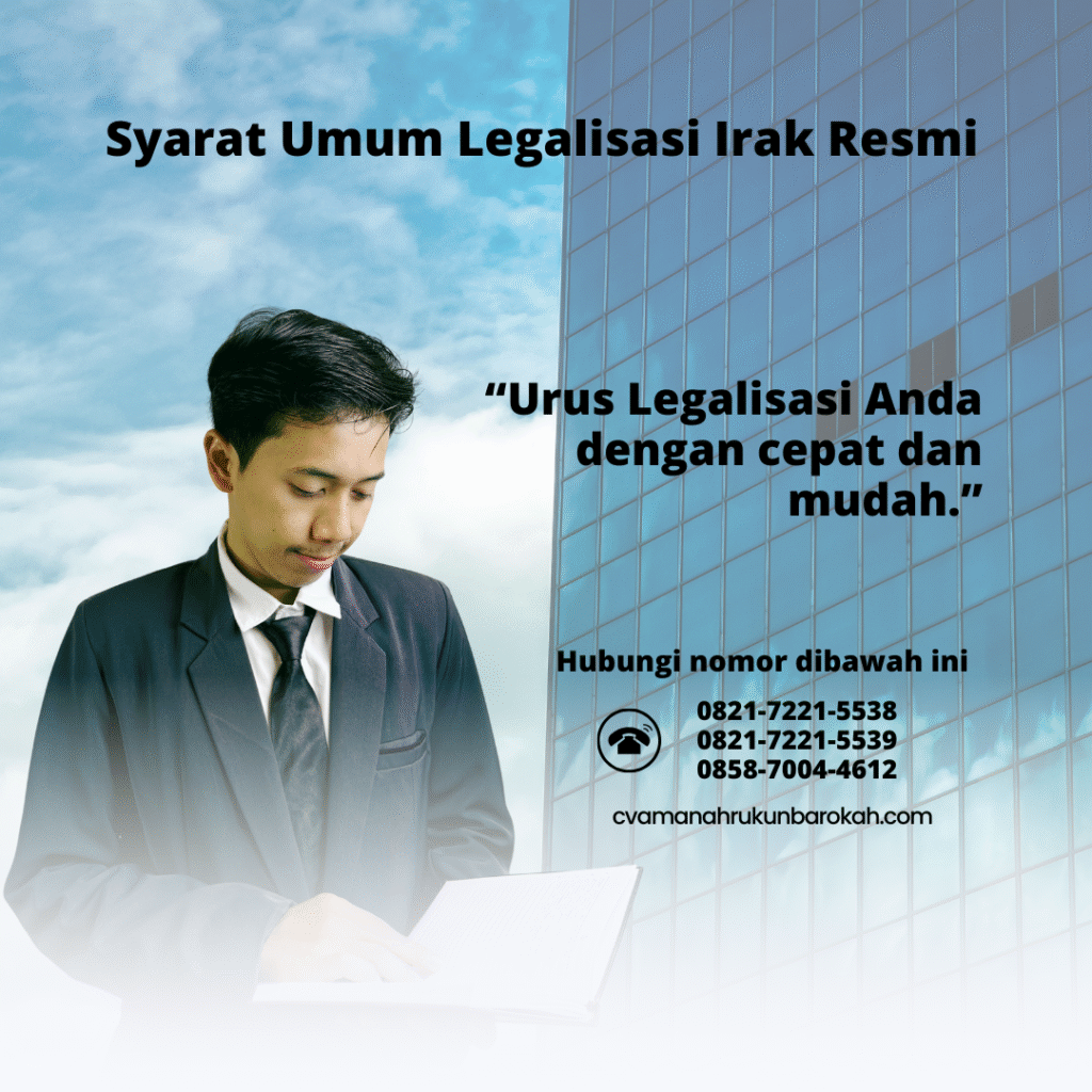 Syarat Umum Legalisasi Irak Resmi