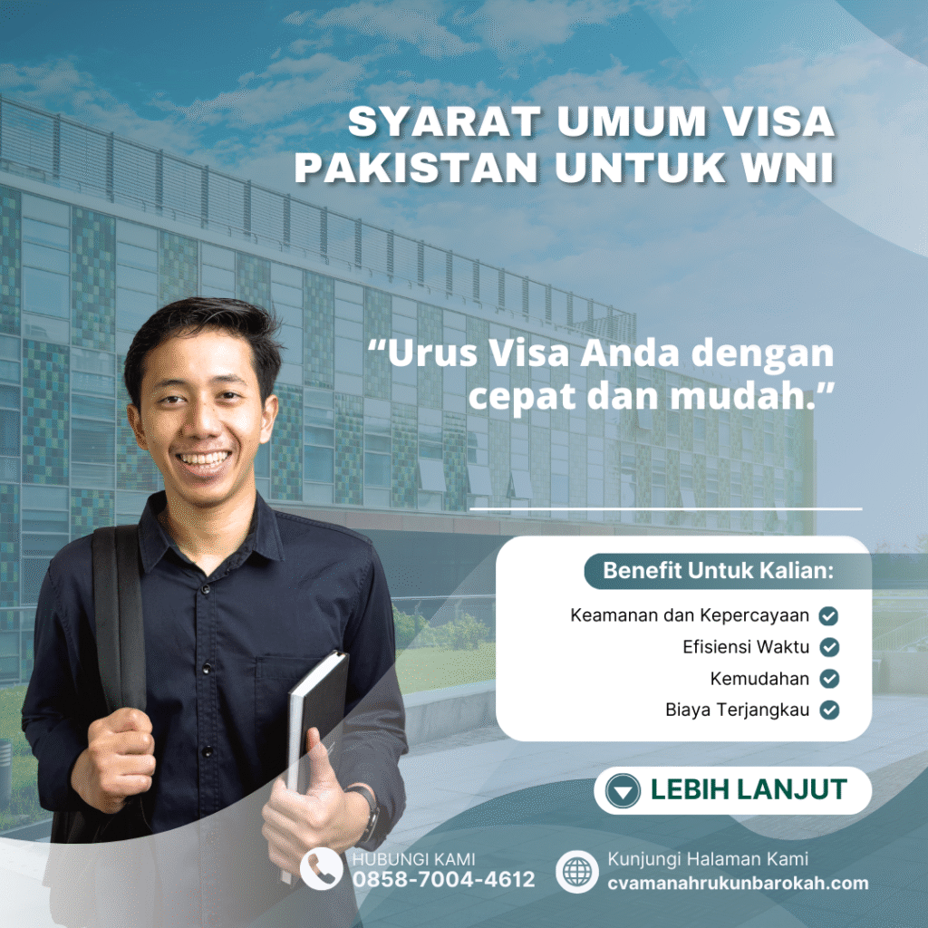 Syarat Umum Visa Pakistan untuk WNI