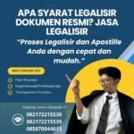 Apa Syarat Legalisir Dokumen Resmi Jasa Legalisir