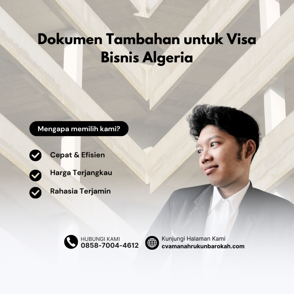 Dokumen Tambahan untuk Visa Bisnis Algeria