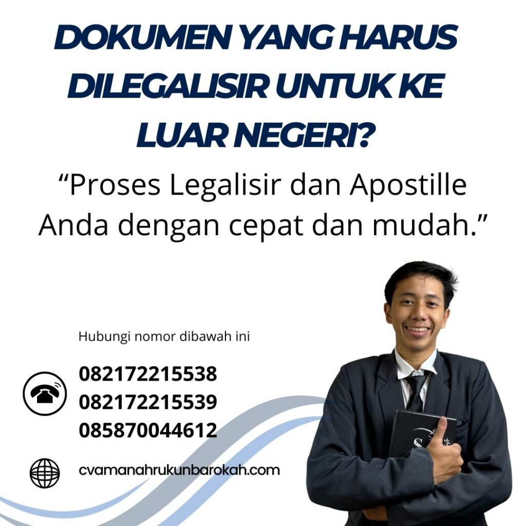 Dokumen yang Harus Dilegalisir untuk Ke Luar Negeri (1)