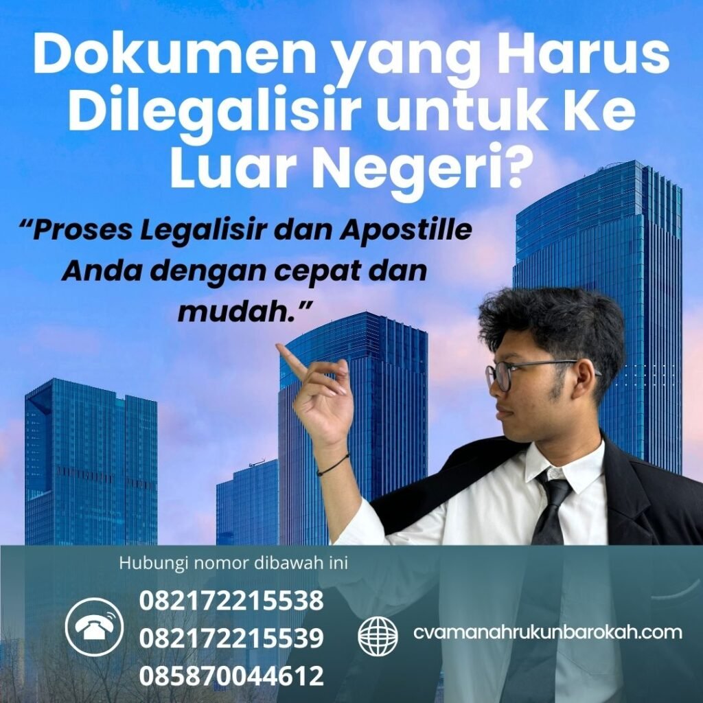 Dokumen yang Harus Dilegalisir untuk Ke Luar Negeri (2)