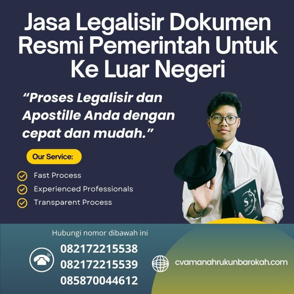 Jasa Legalisir Dokumen Resmi Pemerintah Untuk Ke Luar Negeri (1)