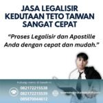 Jasa Legalisir Kedutaan TETO Taiwan Sangat Cepat