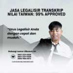 Jasa Legalisir Transkrip Nilai Taiwan 99% Approved