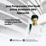 Jasa Pengurusan Visa Studi untuk Beasiswa 99% Approved