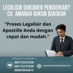 Legalisir Dokumen Pendidikan CV. Amanah Rukun Barokah