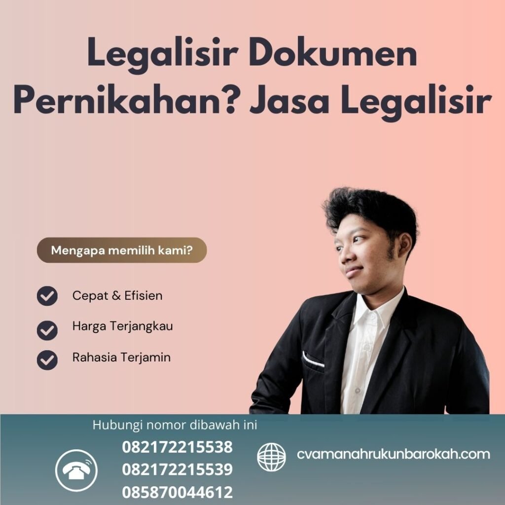 Legalisir Dokumen Pernikahan Jasa Legalisir (1)