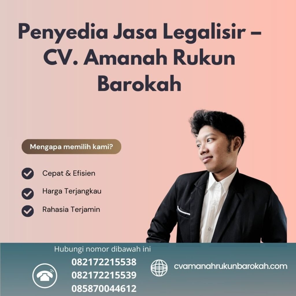 Penyedia Jasa Legalisir – CV. Amanah Rukun Barokah