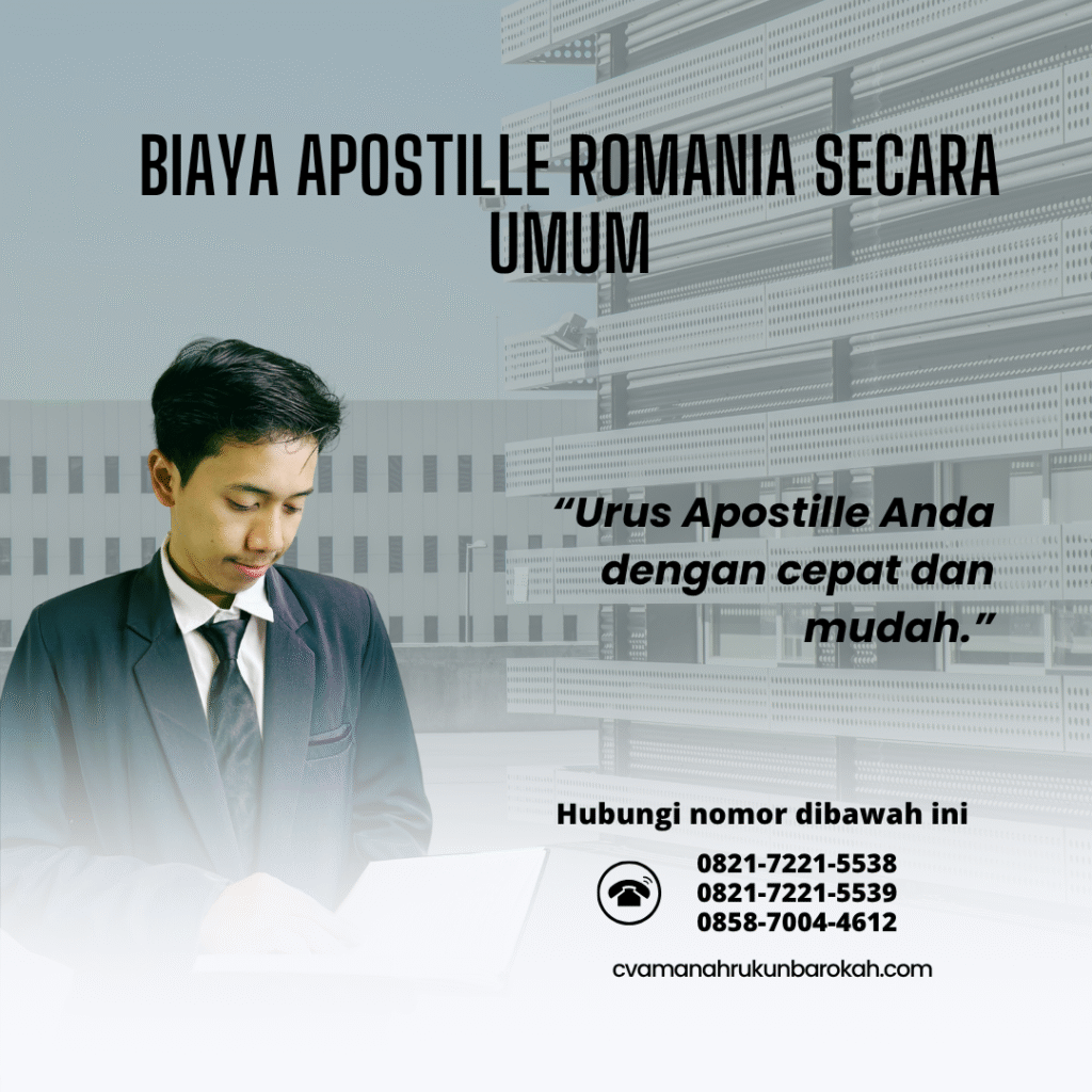 Biaya Apostille Romania Secara Umum