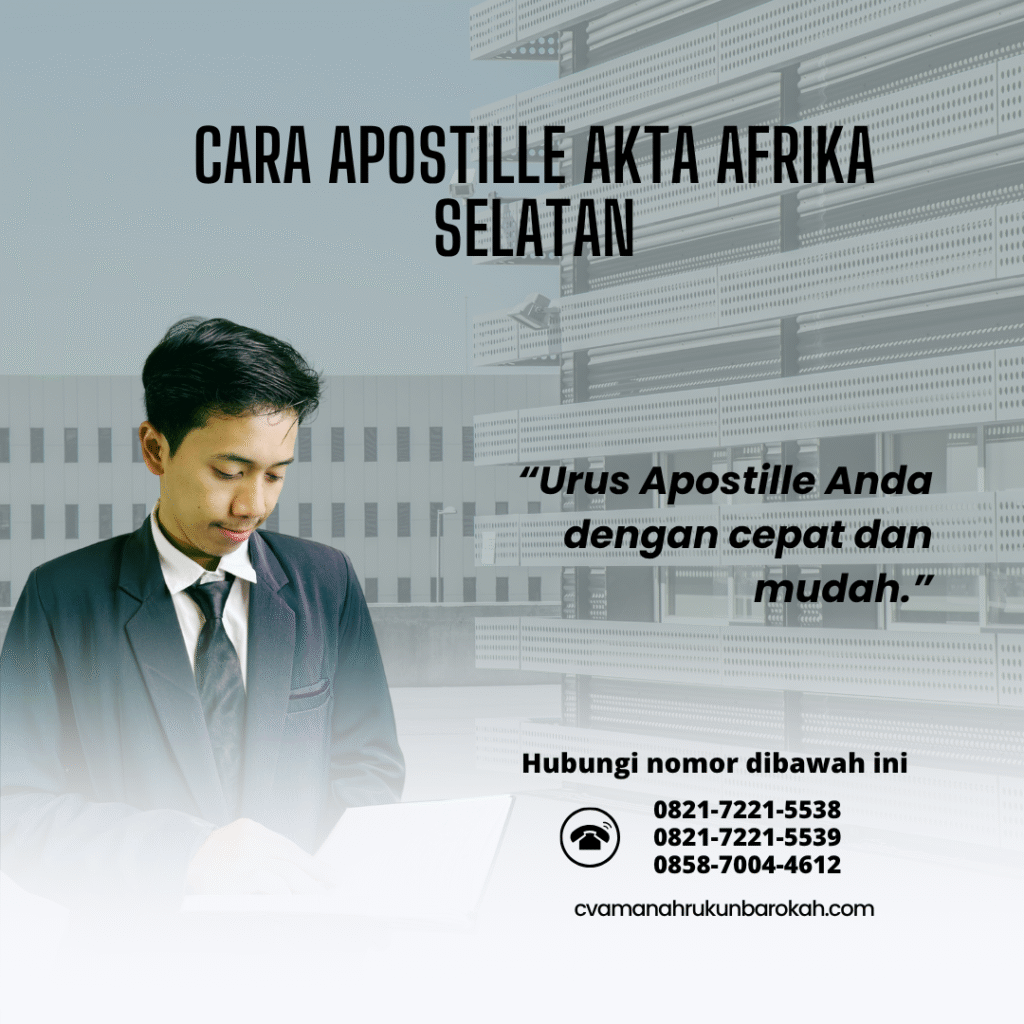 Cara Apostille Akta Afrika Selatan