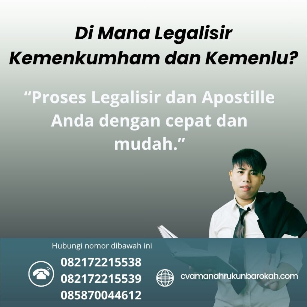 Di Mana Legalisir Kemenkumham dan Kemenlu