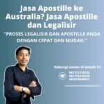 Jasa Apostille ke Australia Jasa Apostille dan Legalisir