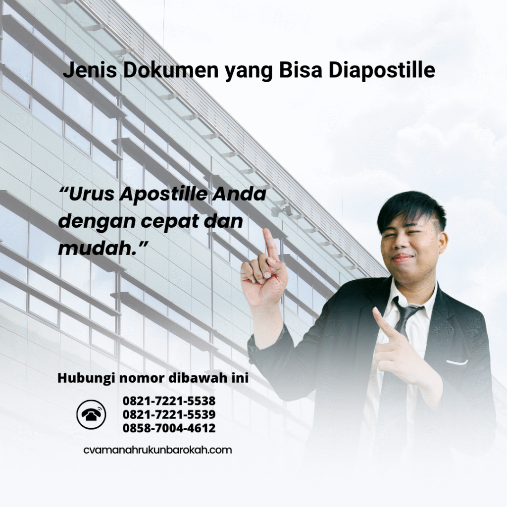 Jenis Dokumen yang Bisa Diapostille