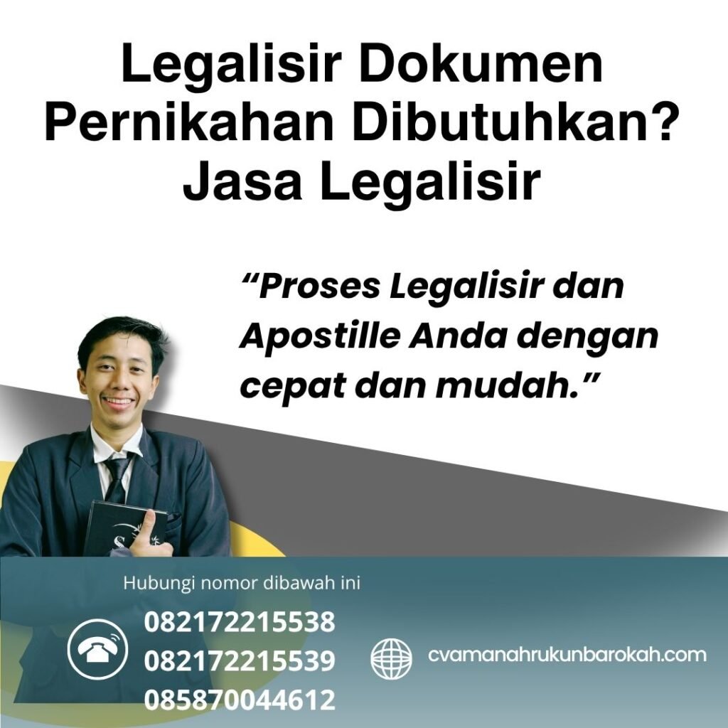 Legalisir Dokumen Pernikahan Dibutuhkan Jasa Legalisir (3)