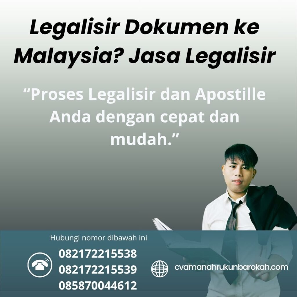 Legalisir Dokumen ke Malaysia Jasa Legalisir (2)