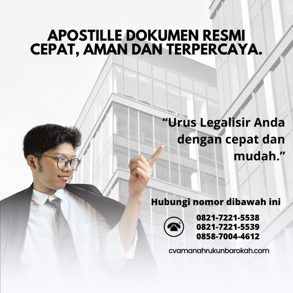 Apostille Dokumen Resmi cepat, aman dan terpercaya.