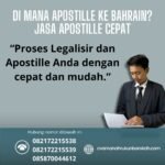 Di Mana Apostille ke Bahrain Jasa Apostille Cepat