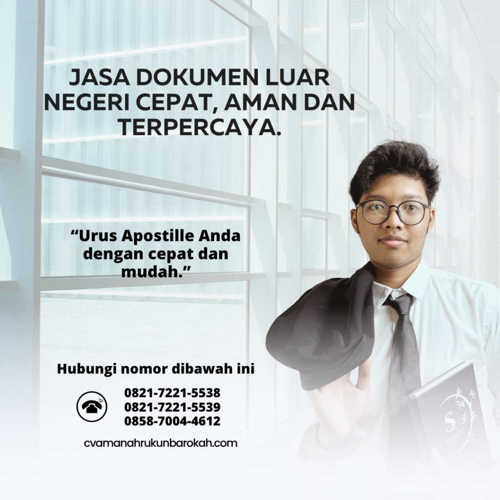 Jasa Dokumen Luar Negeri cepat, aman dan terpercaya.