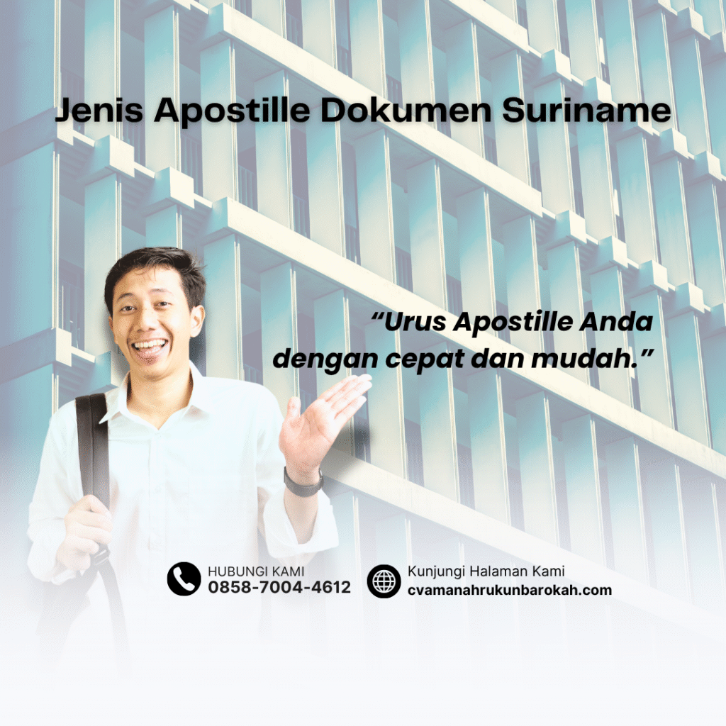Jenis Apostille Dokumen Suriname