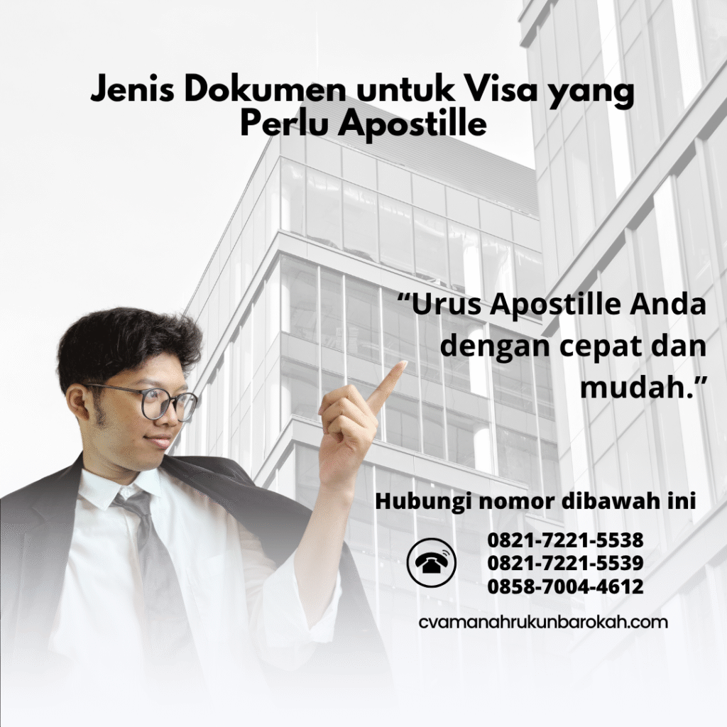 Jenis Dokumen untuk Visa yang Perlu Apostille
