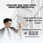 Legalisir Visa Turis cepat, aman dan terpercaya.