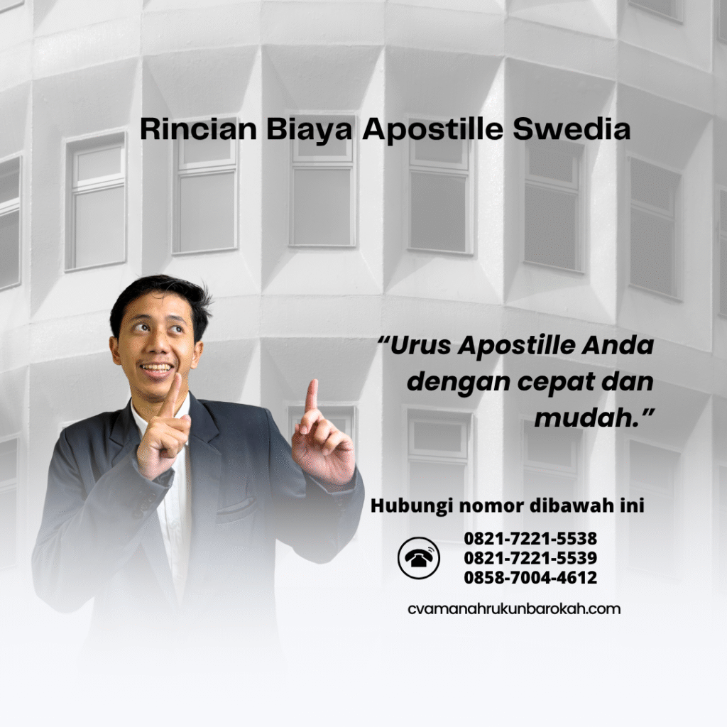Rincian Biaya Apostille Swedia