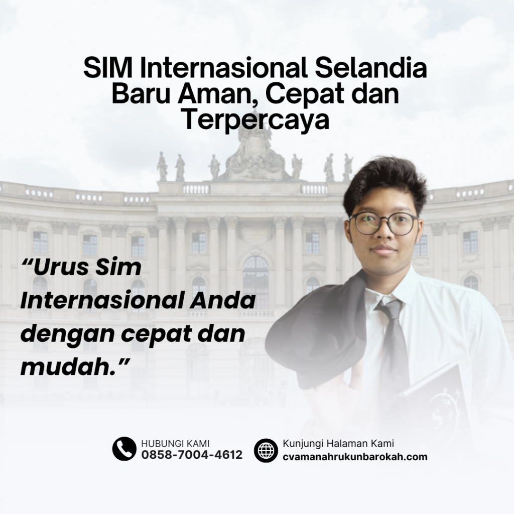 SIM Internasional Selandia Baru Aman, Cepat dan Terpercaya