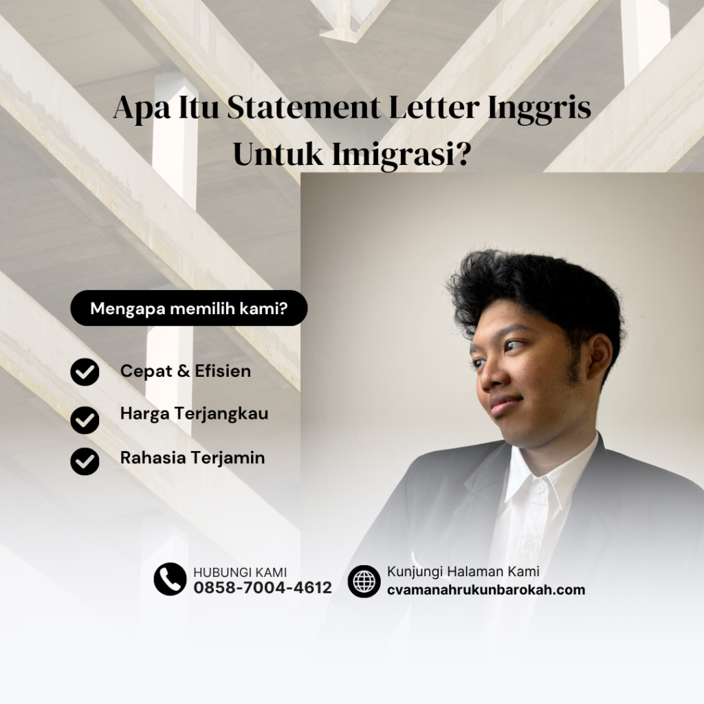 Apa Itu Statement Letter Inggris Untuk Imigrasi
