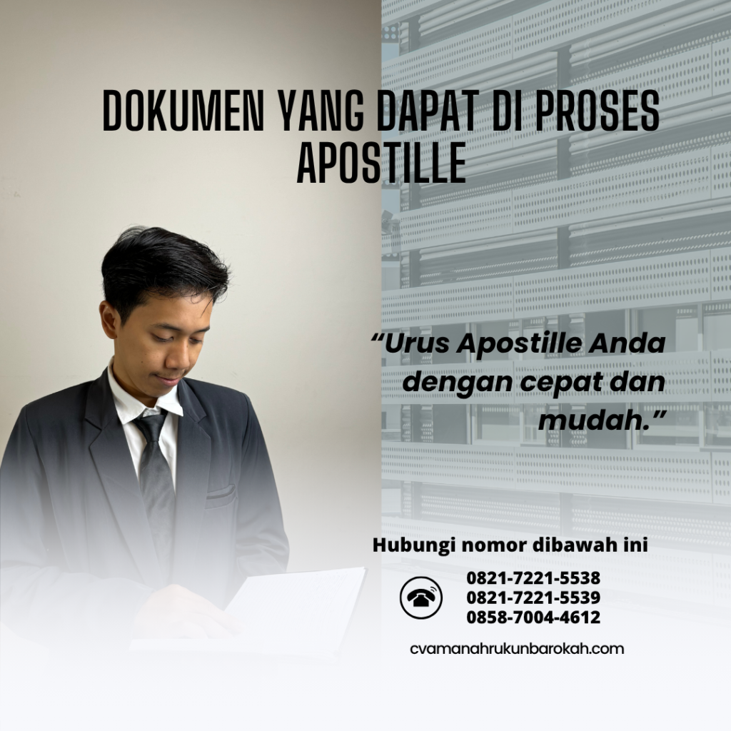 Dokumen yang Dapat Di proses Apostille