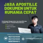 Jasa Apostille Dokumen untuk Rumania Cepat