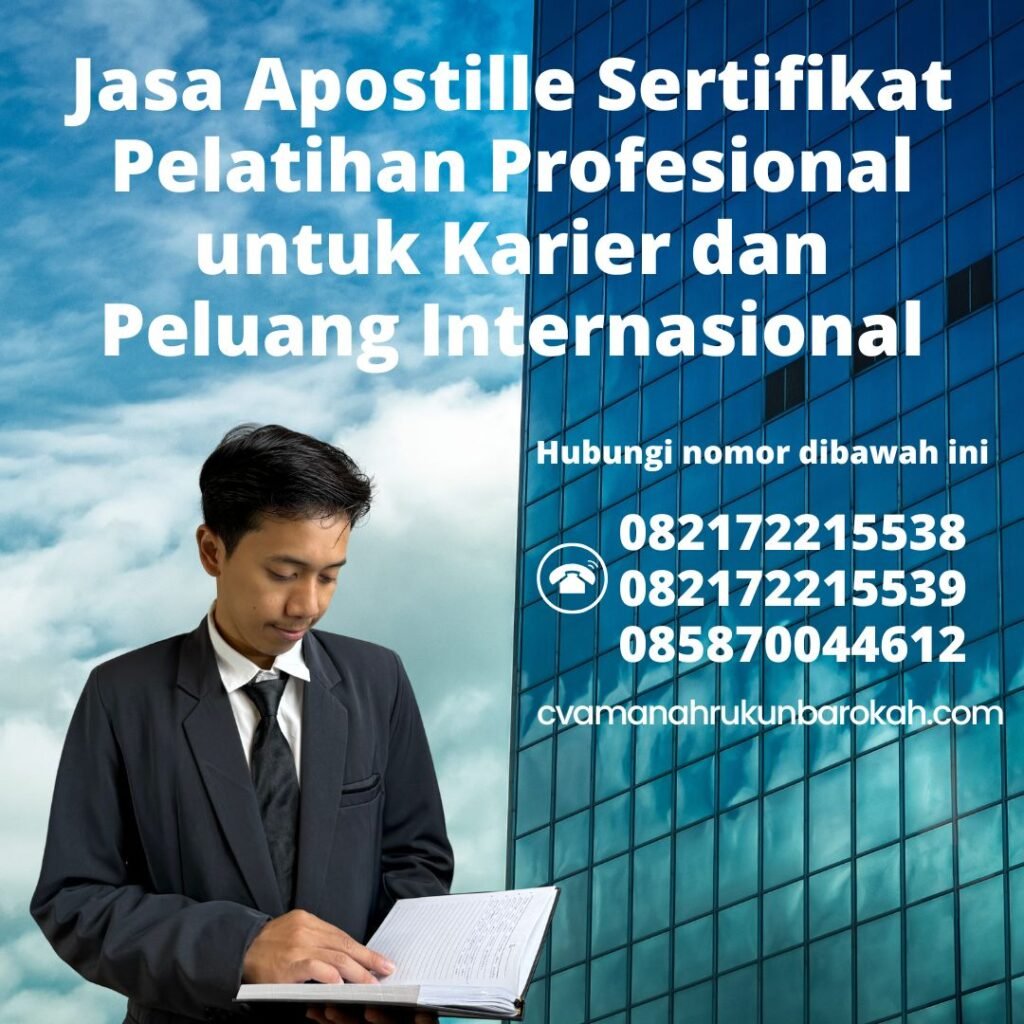 Jasa Apostille Sertifikat Pelatihan Profesional untuk Karier dan Peluang Internasional