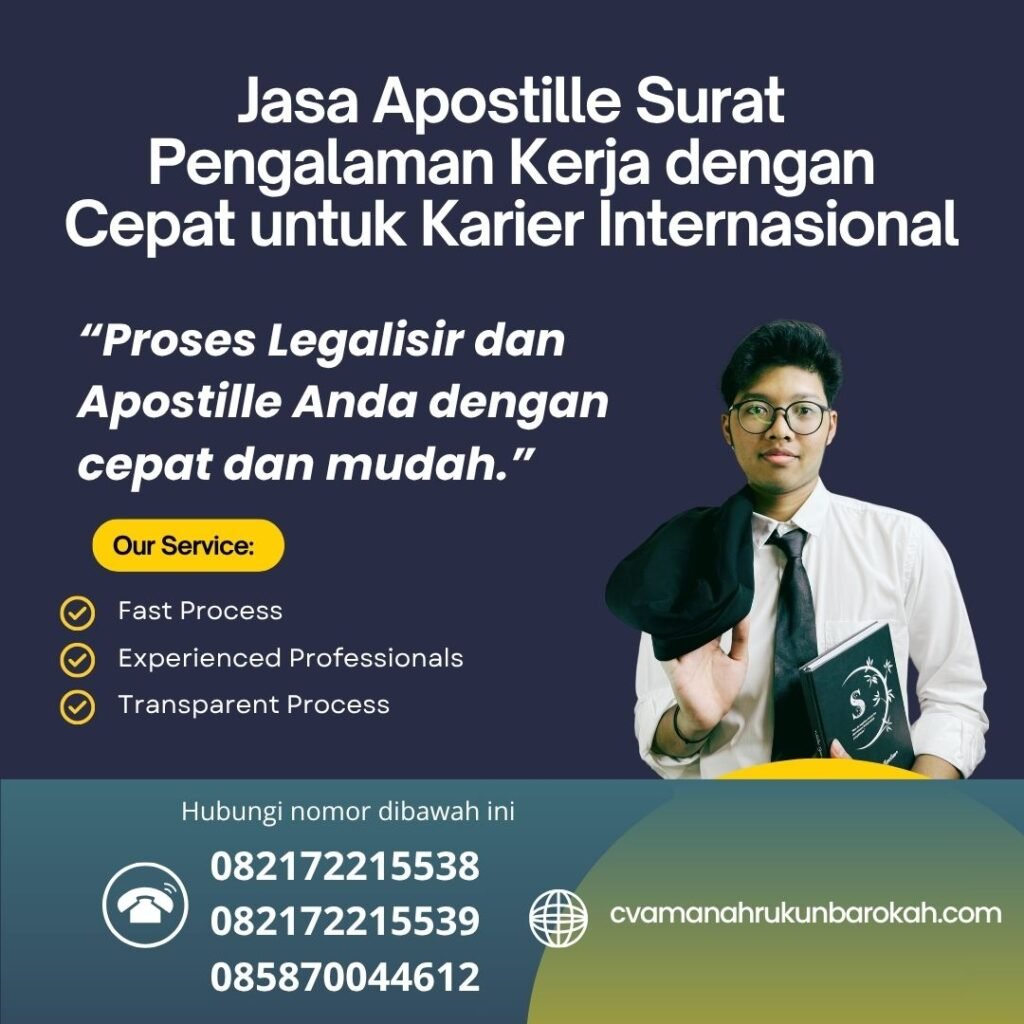 Jasa Apostille Surat Pengalaman Kerja dengan Cepat untuk Karier Internasional Jasa Apostille Surat Pengalaman Kerja dengan Cepat untuk Karier Internasional