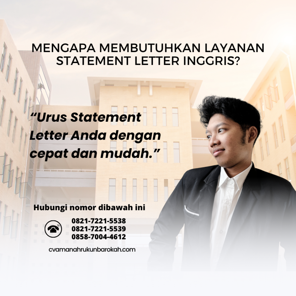 Mengapa Membutuhkan Layanan Statement Letter Inggris