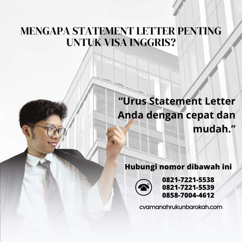 Mengapa Statement Letter Penting Untuk Visa Inggris