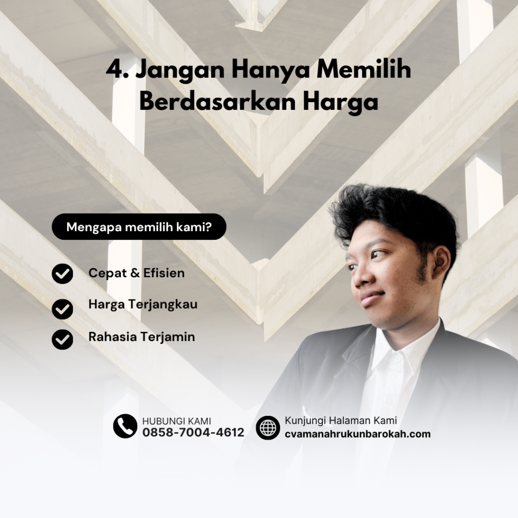 4. Jangan Hanya Memilih Berdasarkan Harga 4. Jangan Hanya Memilih Berdasarkan Harga