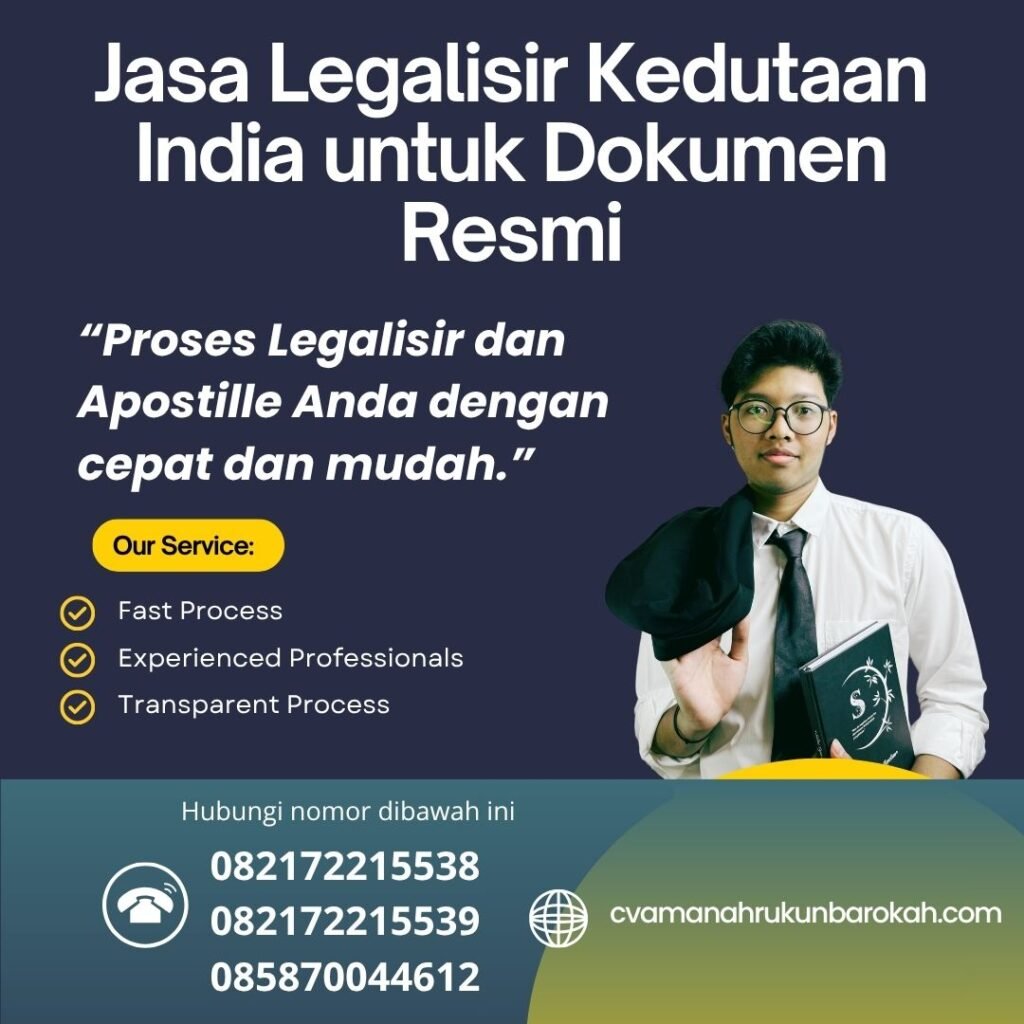 Jasa Legalisir Kedutaan India untuk Dokumen Resmi (1)