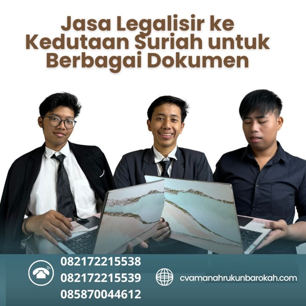 Jasa Legalisir ke Kedutaan Suriah untuk Berbagai Dokumen (1)