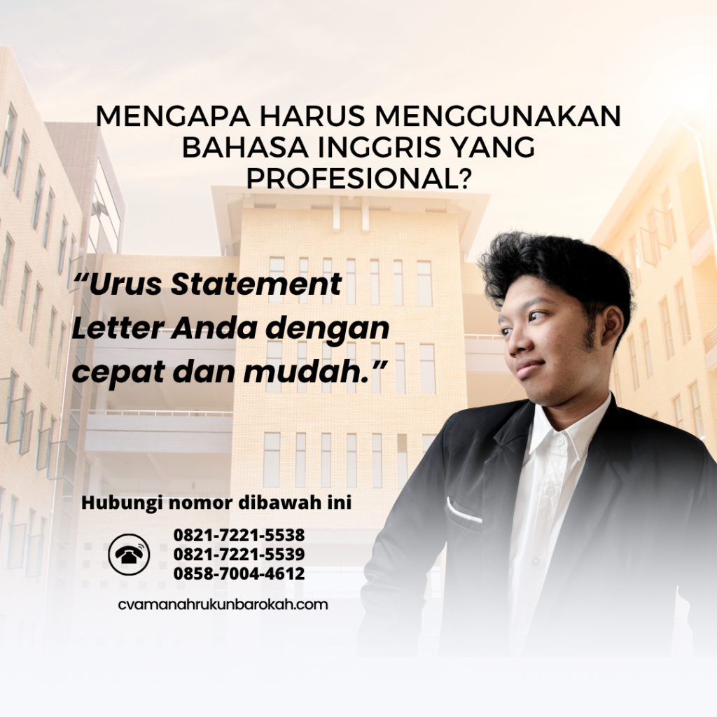 Mengapa Harus Menggunakan Bahasa Inggris yang Profesional