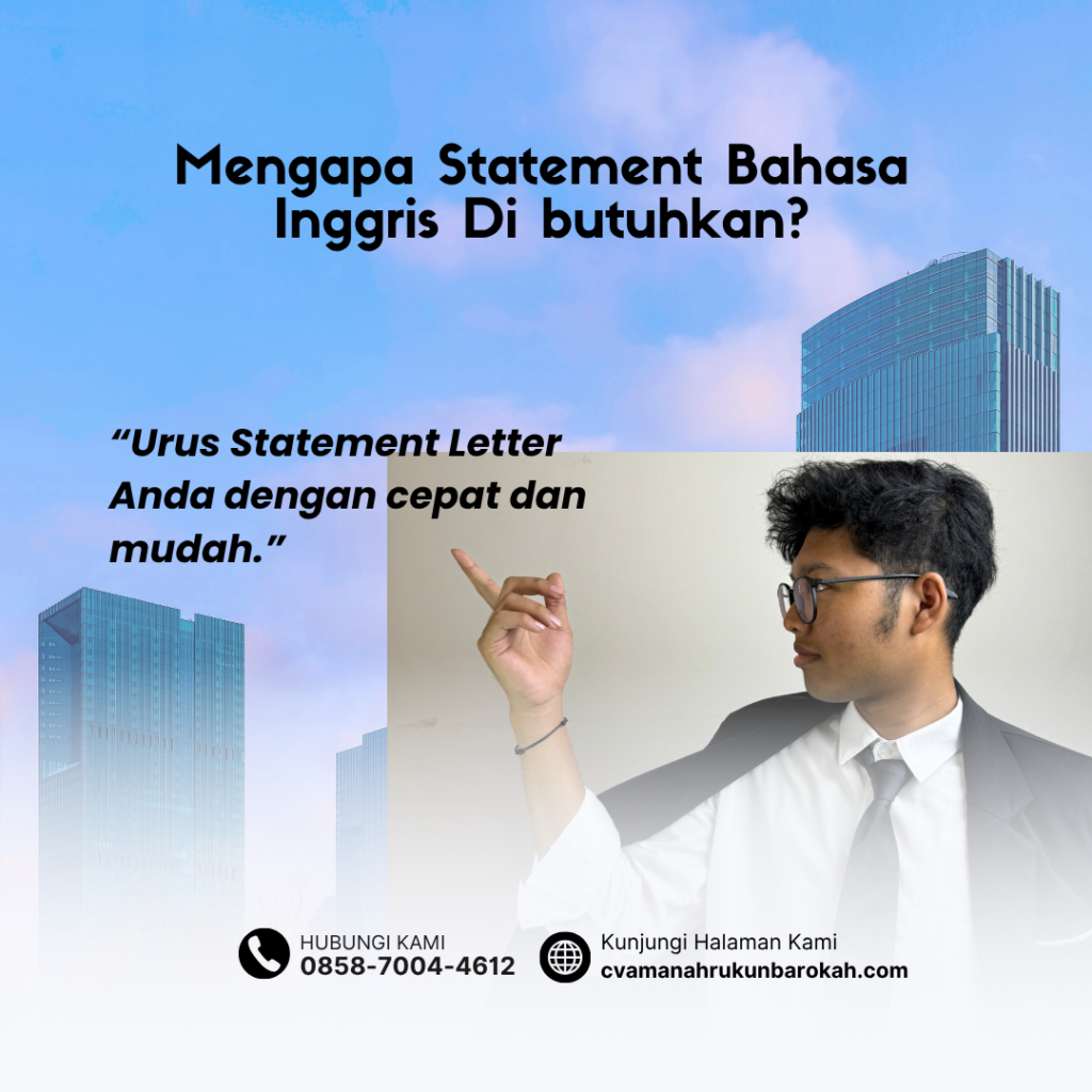 Mengapa Statement Bahasa Inggris Di butuhkan