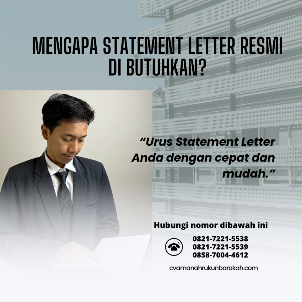 Mengapa Statement Letter Resmi Di butuhkan Mengapa Statement Letter Resmi Di butuhkan